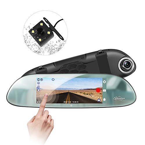 Openuye Mirror Dash Cam, Backup Camera 7