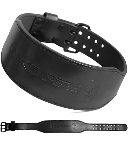 Ceinture D'Haltérophilie En Cuir 10,2 Cm Rembourrée - Réglable Homme Et Femme Pour Squats & Soulevés De Terre