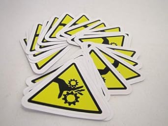 25 Pinch Point - Identification Safety Stickers | Triangular Pinch ...