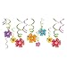 Amscan 679293 Luau Party Hanging Swirl Decorating Kit 12 ct, Multi Color, Assorted Sizes