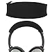 Geekria Flex Fabric Headband Cover Compatible with Bose QC45 QuietComfort 35 II, QC35, QC25 Headphones, Replacement Repair Part, Sweat Cover (Black)
