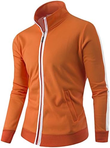 Musamk On Sale Men's Casual Front-Zip Custom-Fit Sweatshirt Jacket Coat No.5US XX-Large