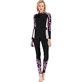 Micosuza Swimsuit for Women Design One Piece Long-Sleeve Surfing Suit