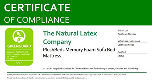 PlushBeds Memory Foam Sofa Bed Mattress, Queen - Thumbnail 5