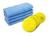 Turtle Wax 1 Pack 50749 Car Wax Accessory Kit (4 Microfiber Towels & 4 Foam Applicators)