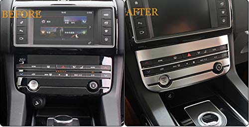 Kadore Interior Front Center Console Dashboard Adjustment Panel Cover Trim for Jaguar F-PACE 2016 2017 2018 ABS Matte - Thumbnail 4