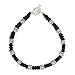 NOVICA Artisan Handmade Men's Leather Bracelet Fair Trade Fine Silver Beaded Thailand 'Thai Knots'