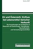 Image de EU und Österreich: Einfluss bei Lebensmittel tierischer Herkunft: Die Auswirkungen des EU-Beitritts in Österreich auf Gewinnungs-, Herstellungs-, ..