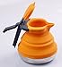 1.2L Orange Portable Silicone Collapsible Tea Kettle Outdoor Camping Travel Kettle Foldable Pot