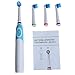 Rotating Electric Toothbrush Battery Operated With 4 Brush Heads Oral Hygiene Health Products No Rechargeable Tooth Brush