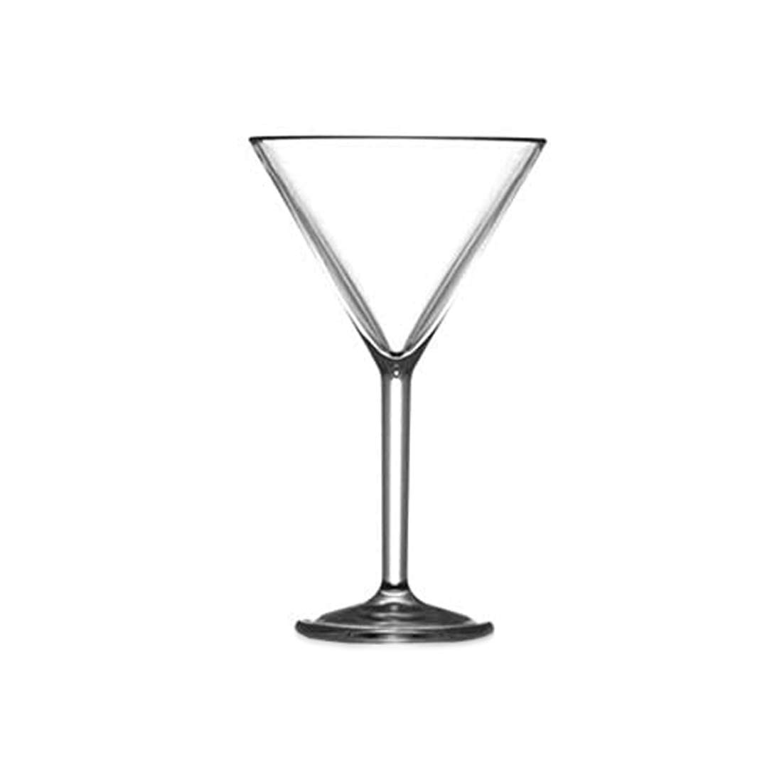 We Can Source It Ltd - 4 x Premium Polycarbonate Plastic Martini Cocktail Glasses - Reusable Martini Glasses for Serving Cocktails - Ideal for Picnics Outdoor Pool, BBQ, Garden