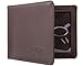 Big Skinny Men's Super Stretch Skinny Leather Bi-Fold Slim Wallet, Holds Up to 30 Cards, Brown (SKNYLSSBR)