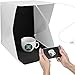 Light Box Photo Box Product Photography Lighting Kit 9.8 inch Portable Foldable Photo Studio Photography Shooting Tent w/ 2 Colors Background,USB Cable