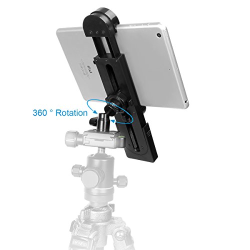 ohCome 2-in-1 Phone iPad Tripod Mount Adapter Universal Tablet Clamp Holder fits 3.5-12.9" Inch Pads as iPad Air/Mini/Pro, Microsoft Surface, Most Phones & Mini Tripod Ball Head for Amazon Monopod - Thumbnail 5
