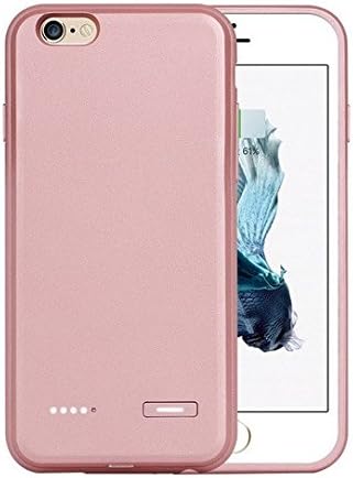 Ultra Thin Battery 5.5'' Case charger, External Backup Charger Case Pack with Power Bank [3700mAh] For iPhone 6 plus/ 6S plus (Rose Gold(Pink))