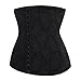 luxilooks Women Latex Sport Steel Boned Corsets and Bustiers Waist Training Cincher,Black/L