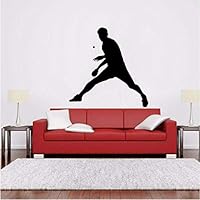 yrxxh Interesting Table Tennis Wall Stickers Halloween PVC Vinyl Art DIY Gift Art Decor Bedroom Home Wall Stickers 55Cm55.3Cm