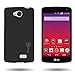 Optimus F60 Case, CoverON for LG Tribute / Transpyre / Optimus F60 Hard Case Slim Fit Back Cover w/ Rubberized Coating - Black