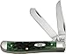 Case WR XX Pocket Knife Pocket Worn Bermuda Green Bone Mini Trapper Item #9772 - (6207 SS) - Length Closed: 3 1/2 Inches