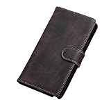 Richton New Arrival Crazy Horse Grain Leather Folio Wallet Case With Stand for Samsung Galaxy Note 3 N9000 (Coffee)
