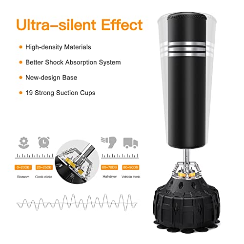 Dprodo Freestanding Punching Bag 70’’ 182lb Heavy Boxing Bag with