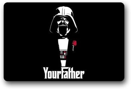 Darth Vader Black Indoor/Outdoor/Front Door/Bathroom Mats Rugs for Home/Office/Bedroom Neoprene Rubber(30"x18",L x W)