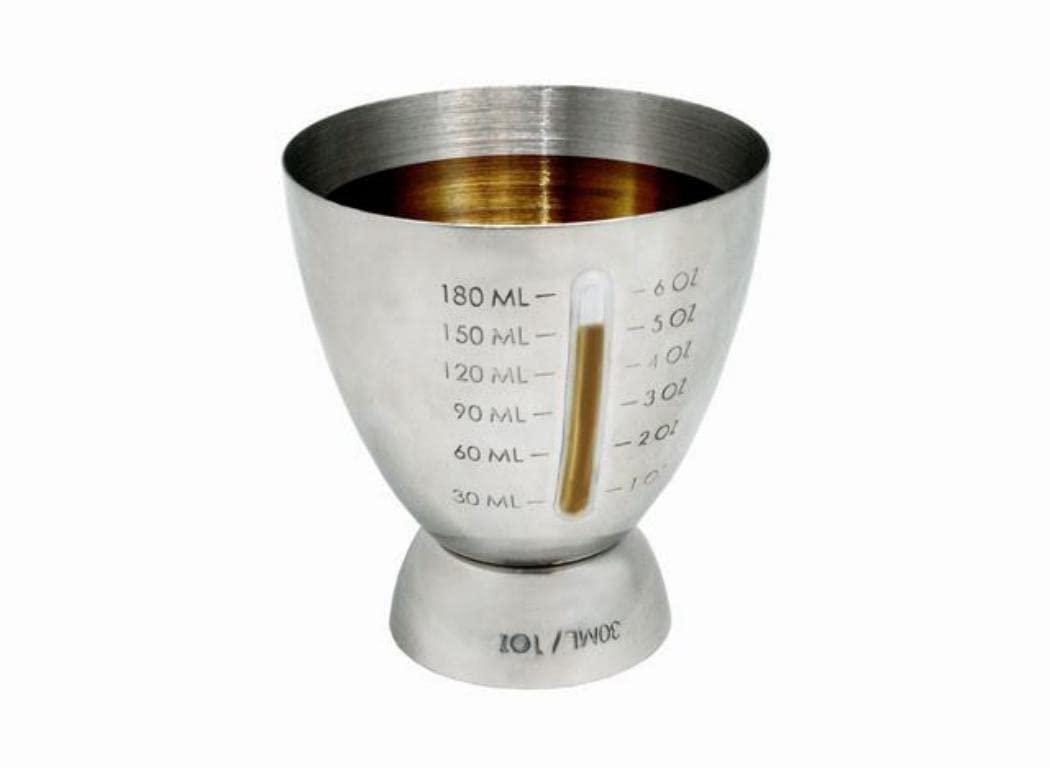 Vin Bouquet FIK 157 Giant jigger. Meassuring jigger in stainless steel with meassures 30ml to 180ml, Plateado.