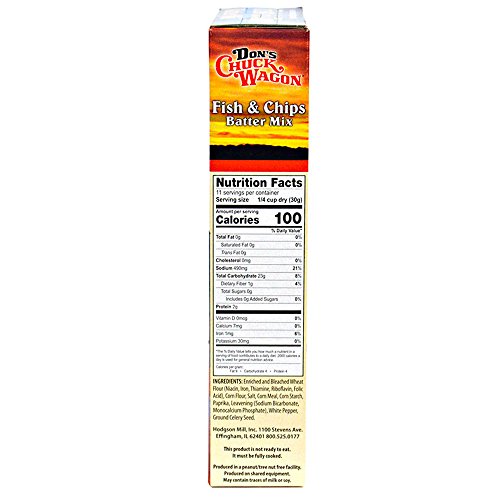 Don's Chuck Wagon Fish & Chips Mix, 12 Ounce (Pack of 6) For Crispy and Delicious Fish Fry, try for Fried Seafood and Vegetables