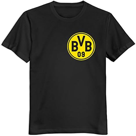 Dalef Men's Borussia Dortmund Summer 100% Cotton T Shirt Size L US Black