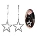 Dream Date Big Stunning Silver Diamond Mounted Star Hollow Out Dangle Drop Earring for Women Girls
