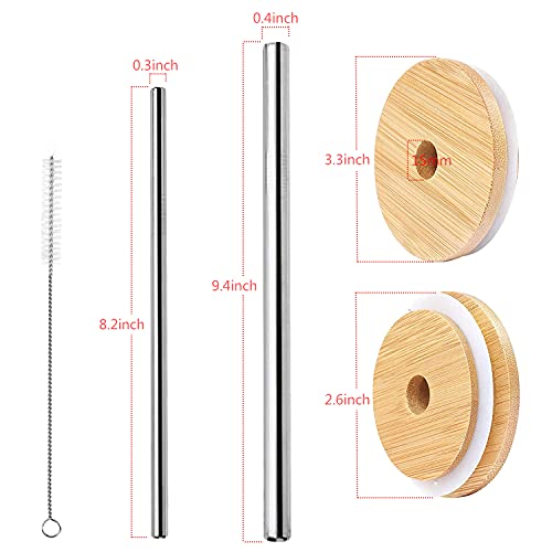 Wide Mouth Mason Lid , Mason Jar Lids with Straw Hole,,Natural Reusable