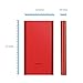 PISEN Power Bank, Slim Portable Charger, Battery Pack 10000mAh with LED Indicator Light, USB External Battery Charger [Anti-Fingerprint] for iPhone, iPad, Samsung, Nexus and More (Red)