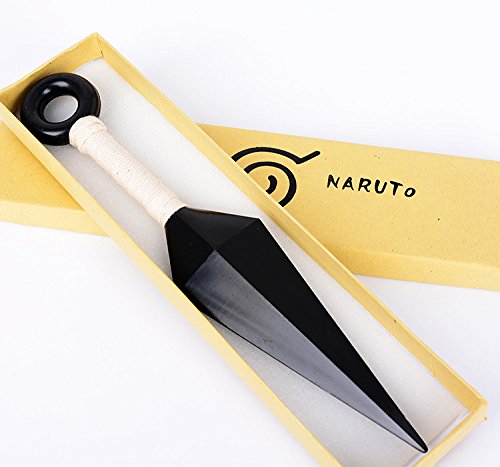 1Pcs cosplay Naruto Kunai knives plastic Ninja Weapons shuriken Props Naruto-big Kunai Toy Plastic 26Cm(White)