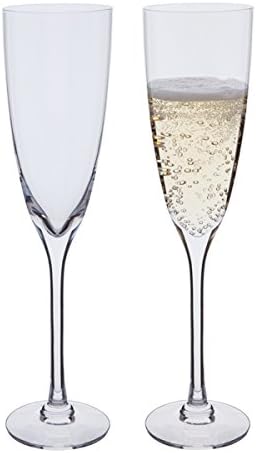 Dartington Crystal Rachael Flute (Pack of 2), Crystal, 9x20x25 cm