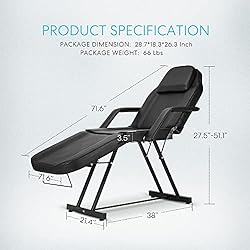 VIVOHOME 2 in 1 Adjustable Massage Table Tattoo