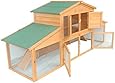 pawhut deluxe rabbit hutch