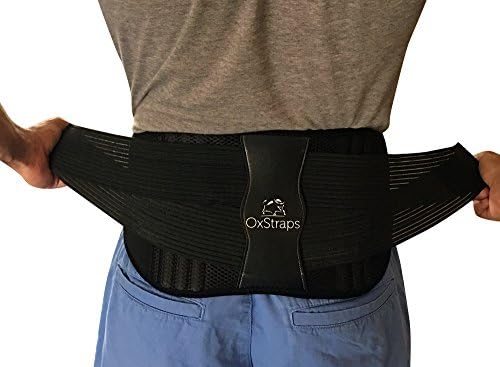 Lower Back Brace | Immediate Pain Relief - Save your Back | Stabilizing Lumbar Support Belt for Women &amp; Men | Remedies for Work Lifting Scoliosis Sciatica | Dual Adjustable Straps &amp; Removable Pad Slot
