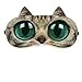 Zabrina Funny Creative Animated Cartoon 3D Cat Eyes Meow Sleep Mask Cute Animal 3D Eye Sleep Mask Therapy Light Shading Cover (Brown)