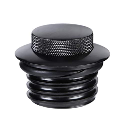 CICMOD Flush Pop Up Reservoir Gas Cap Vented Fuel Tank Screw for Harley Davidson Black