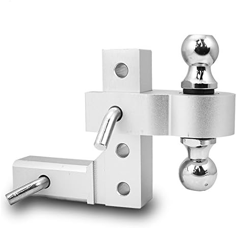 6" ADJUSTABLE DROP DOWN DUAL BALL MOUNT TRAILER TOW HITCH