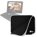 DURAGADGET Hardwearing & Shock Proof Black Neoprene DVD Case For Sylvania 9-Inch Swivel Screen DVD/CD/MP3Â Portable DVD Player
