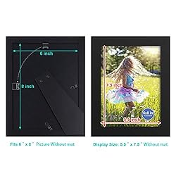 RPJC 6x8 inch Picture Frame Made of Solid Wood and