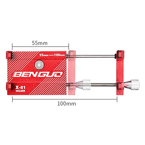 Bike Accessories,Dartphew 1Pcs [ Bike Phone Mount Bracket Holder Clip ] - Bicycle Handlebar Phone Holder - Aluminum alloy(Size:4.3×6.5×8cm) (Red) - Thumbnail 3