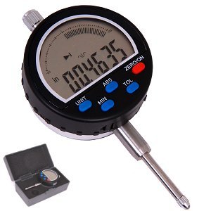Anytime Tools 0-1" Travel DIGITAL ELECTRONIC INDICATOR DIAL GAUGE GAGE INCH/METRIC Simulated Dial Programmable w/Absolute and Tolerance