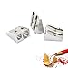 SKEMIX Pencil Sharpener Manual, Metal Double Hole Colored Pencil Sharpener for Students Artist Drawing Writing Painting, Aluminum Alloy, Silver, 3pcs/Pack
