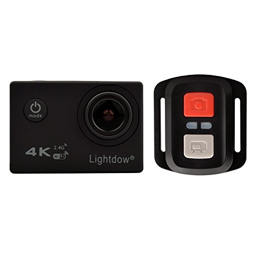Lightdow 4K WIFI + 2.4G RF Remote Contrl Sports Action Camera Ultra HD Waterproof DV Camcorder 170 Degree Wide Angle (Model NO.: LD-V3S)