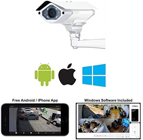 Zavio B8520 Extreme Weather Outdoor IP Camera, 5 MP Bullet, LPR Camera