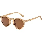 Gleyemor Vintage Polarized Sunglasses for Men Round Sunglasses UV400 Protection Retro Hand-crafted Acetate Frame