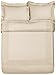 Amazon Brand – Pinzon 400-Thread-Count Pleated Hem Egyptian Cotton Duvet Set - Full/Queen, Parchment