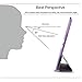 BESDATA Slim Lightweight Smart Stand Cover for Apple iPad 2/ iPad 3/ iPad 4 Bundle with Screen Protector and Cleaning Cloth and Stylus (Purple)